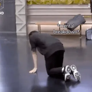 ☠️ 669da567 mental breakdown triste, mental, dépression, stressé, fatigué telegram sticker