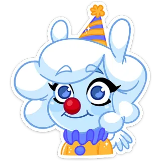 🤡 4d81c1a8 Klaun, Kreskówka, Zwierzę, Impreza, Słodkie, Naklejka, Postać telegram sticker