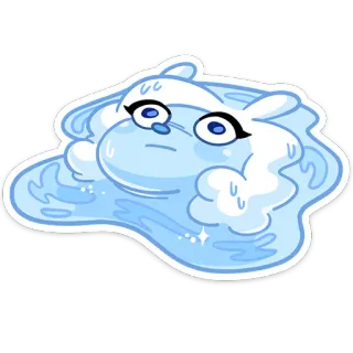 🧊 8ac854c3 Kreskówka, Lód, Śnieg, Zwierzę, Słodkie, Naklejka telegram sticker