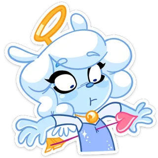 🧊 a1ffa379 kupido, strzała, serce, anioł, miłość, walentynki, kreskówka, naklejka telegram sticker