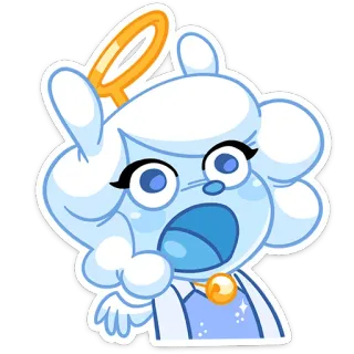 🧊 d88042b1 Kreskówka, Anioł, Uroczy, Zszokowany, Wyraz, Postać telegram sticker