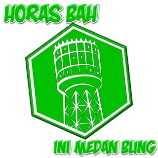 😗 c136c67b HORAS BAH! 
INI MEDAN BUNG Medan, Sumatra, Indonesia, Marka tanah, Kota, Lokal telegram sticker