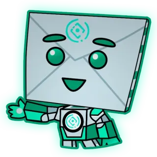👋 c272bbd3 robot, envelop, cartoon, mascotte, post, personage telegram sticker