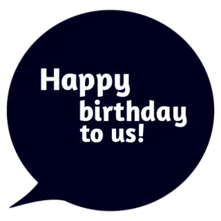 😵 46a9d70c Happy birthday to us! verjaardag, viering, feest, groet, vrolijk telegram sticker