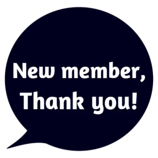 😵 8cbd4184 New member, Thank you! Nieuw lid, Bedankt, Welkom, Groet telegram sticker