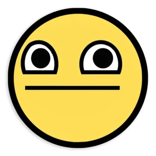 😐 063a2fcb Meme, Ausdruckslos, Gesicht, Gelb, Internet telegram sticker
