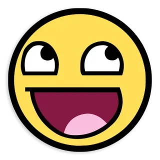 😃 6a5b8a63 Meme, Smiley, Gesicht, Trollface, Fröhlich telegram sticker