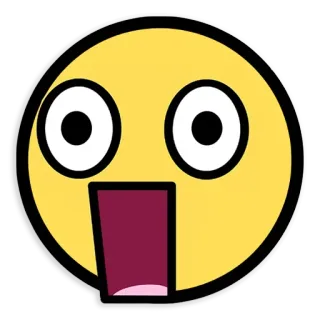 😳 6e8a83d8 Emoji, Gesicht, Überraschung, Schock, Cartoon telegram sticker