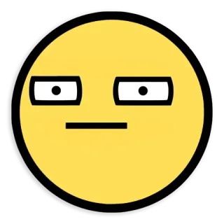 😑 84afb6fb Emoji, Gelb, Ausdruckslos, Gesicht telegram sticker