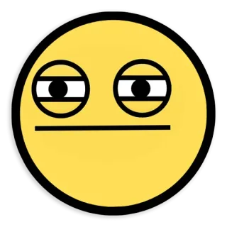😑 aa06ed27 Meme, Gesicht, Gelb, Ausdruckslos, Super telegram sticker