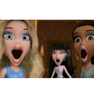 😧 98403086 búp bê, bratz, sốc, bất ngờ, hoạt hình, động telegram sticker