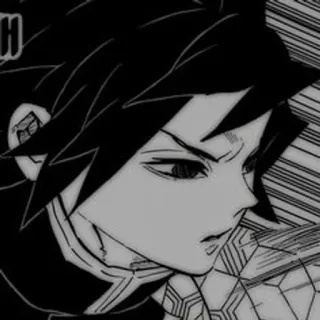 🕳 58be9ac4 Giyu Tomioka Demon Slayer Giyu Tomioka, Demon Slayer, Anime, Manga, Charakter, Schwarzweiß, Profil, Hashira telegram sticker