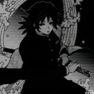 🕳 6d3955e3 Giyu Tomioka Demon Slayer Anime, Manga, Demon Slayer, Giyu Tomioka, Schwert, Action, Katana telegram sticker