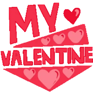 ❤️ 727a8718 MY VALENTINE 발렌타인데이, 사랑, 하트, 축하, 로맨스, 휴일 telegram sticker