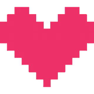 ❤️ cb1dcdb5 하트, 픽셀아트, 분홍색, 사랑, 발렌타인 데이 telegram sticker