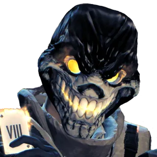 💀 e151f888 骷髅, 卡片,  Creepy/令人毛骨悚然, 恐怖, 怪物, 可怕, 面具 telegram sticker