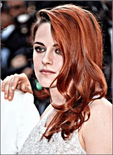 ✨ b10bf503 Kristen Stewart celebrità, attrice, ritratto, capelli rossi, bella, donna telegram sticker
