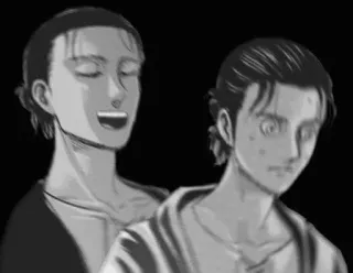 🎭 185d7bd9 Eren Yeager Attack on Titan anime, attack on titan, eren yeager telegram sticker