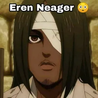 🎭 2ae122b6 Eren Yeager Attack on Titan Eren Neager😲 eren yeager, attack on titan, anime, manga, character, fanart telegram sticker