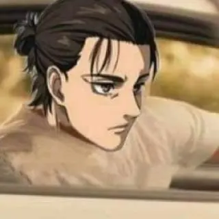 😎 ad754058 Eren Yeager Attack on Titan anime, character, eren yeager, attack on titan, manga telegram sticker