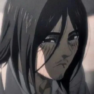 😏 ca8c1e07 Eren Yeager Attack on Titan Eren Yeager, anime, Attack on Titan, character, fan art telegram sticker