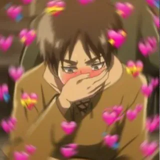 🕊 19137ccb Eren Attack on Titan Anime, Manga, Liebe, Herz, Süß, Fanart telegram sticker
