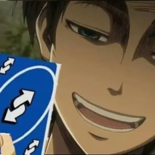 🕊 cf276f87 Eren Yeager Attack on Titan Eren Jäger, Attack on Titan, Anime, Uno Umkehrkarte, Umkehrkarte, Manga, Lustig, Meme telegram sticker