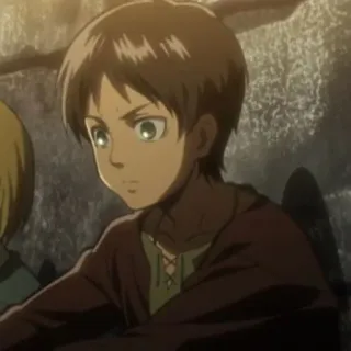 🦜 35c15659 Eren Yeager Attack on Titan Anime, Manga, Cartoni animati, Eren Jaeger, L'attacco dei giganti telegram sticker