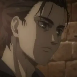 🦜 5df84133 Eren Yeager Attack on Titan Anime, L'Attacco dei Giganti, Eren Jaeger telegram sticker