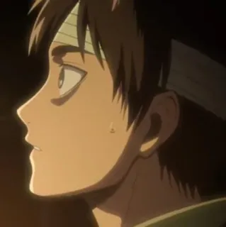 🦜 66c77210 Eren Yeager Attack on Titan Anime, Personaggio, Manga, Faccia, Profilo, Eren Jaeger telegram sticker