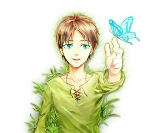 🙂 a3598784 Anime, Erba, Farfalla, Personaggio telegram sticker