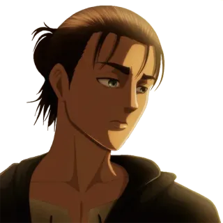 🖤 076733af Eren Yeager Attack on Titan Anime, Eren Yeager, Atak Tytanów, Kreskówka, Postać whatsapp sticker