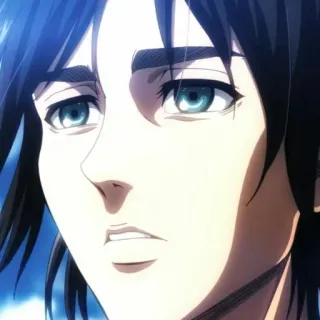 🖤 63fc478a Eren Yeager Attack on Titan Anime, Postać, Eren Yeager, AoT whatsapp sticker