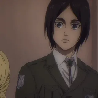 🖤 a0936c41 Eren Yeager Attack on Titan Anime, Postać, Mundur wojskowy, Eren, Atak Tytanów whatsapp sticker