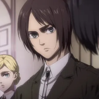 🖤 a1e8305b Eren Yeager Attack on Titan Anime, Postać, Portret, Atak Tytanów, Eren Jaeger whatsapp sticker