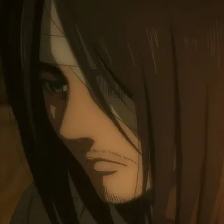 🖤 cd426d68 Eren Yeager Attack on Titan Anime, Manga, Atak Tytanów, Eren Yeager, Postać whatsapp sticker