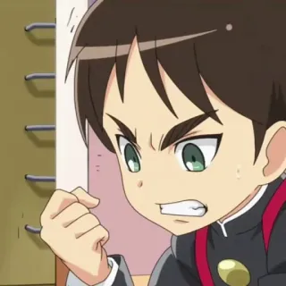 🕶 8971bd40 Eren Yeager Attack on Titan anime, character, angry, manga telegram sticker