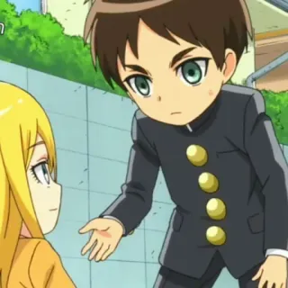 🕶 cdf16b63 Eren Yeager Attack on Titan anime, manga, eren yeager, attack on titan, cartoon, animation telegram sticker