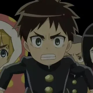 🕶 dbbfbf92 Eren Yeager Attack on Titan anime, character, cartoon, illustration, manga telegram sticker