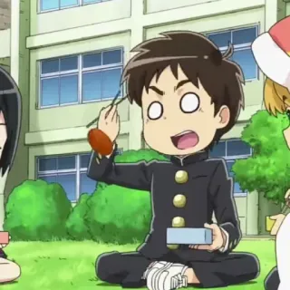 🕶 e71ff31d anime, school, lunch, cartoon, characters, animated telegram sticker