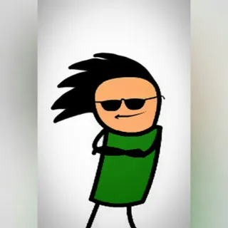 🍑 4be8b6c7 cartone animato, personaggio, occhiali da sole, figo, omino stilizzato telegram sticker