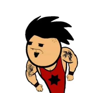 🤬 b39c5a22 Cartone animato, Personaggio, Tatuaggi, Muscoloso, Illustrazione, Persona telegram sticker