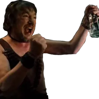 🍾 f0e38c83 남자, 신남, 축하, 음주, 병 telegram sticker