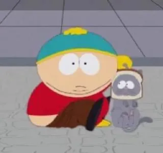 😼 16b195fb Eric Cartman South Park cartoon, cat, bread, toast, comedy, animation telegram sticker