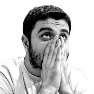 🙄 51f1d0c5 homme, facepalm, triste, déçu, inquiet, préoccupation telegram sticker