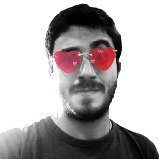 😍 c1d5ab84 personne, portrait, lunettes de soleil, coeur, homme telegram sticker