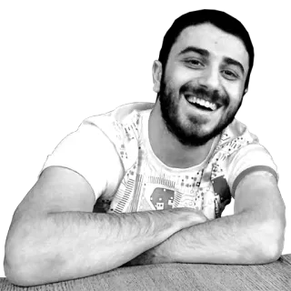 😙 e810d0e8 homme, portrait, souriant, joyeux, personne, barbu telegram sticker