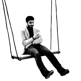 😔 fe596559 homme, balançoire, téléphone, loisirs, assis, décontracté telegram sticker