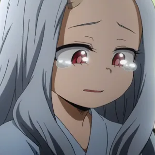 🐚 41a3786c Eri My Hero Academia Eri, My Hero Academia, Anime, Płacz, Smutny, Rogi, Postać telegram sticker