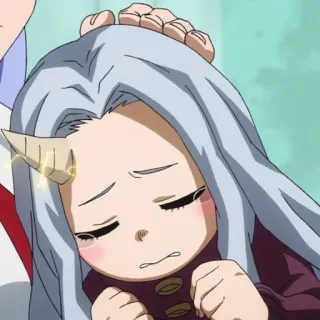 🐚 c19ecd3e Eri My Hero Academia Anime, Smutny, Płaczący, My Hero Academia, Eri, Słodki, Róg telegram sticker
